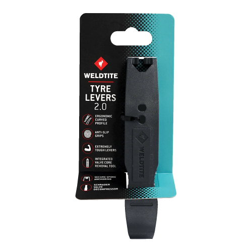 Weldtite Tyre Lever 2.0 Incl. Valve Core Remover (Pk/2)