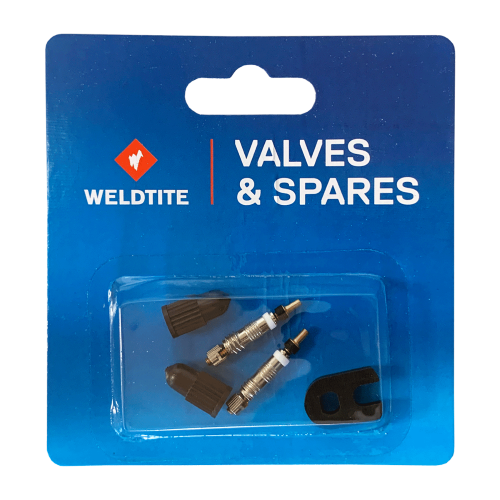 Weldtite Presta Valve Core & Caps Kit (pack of 2)