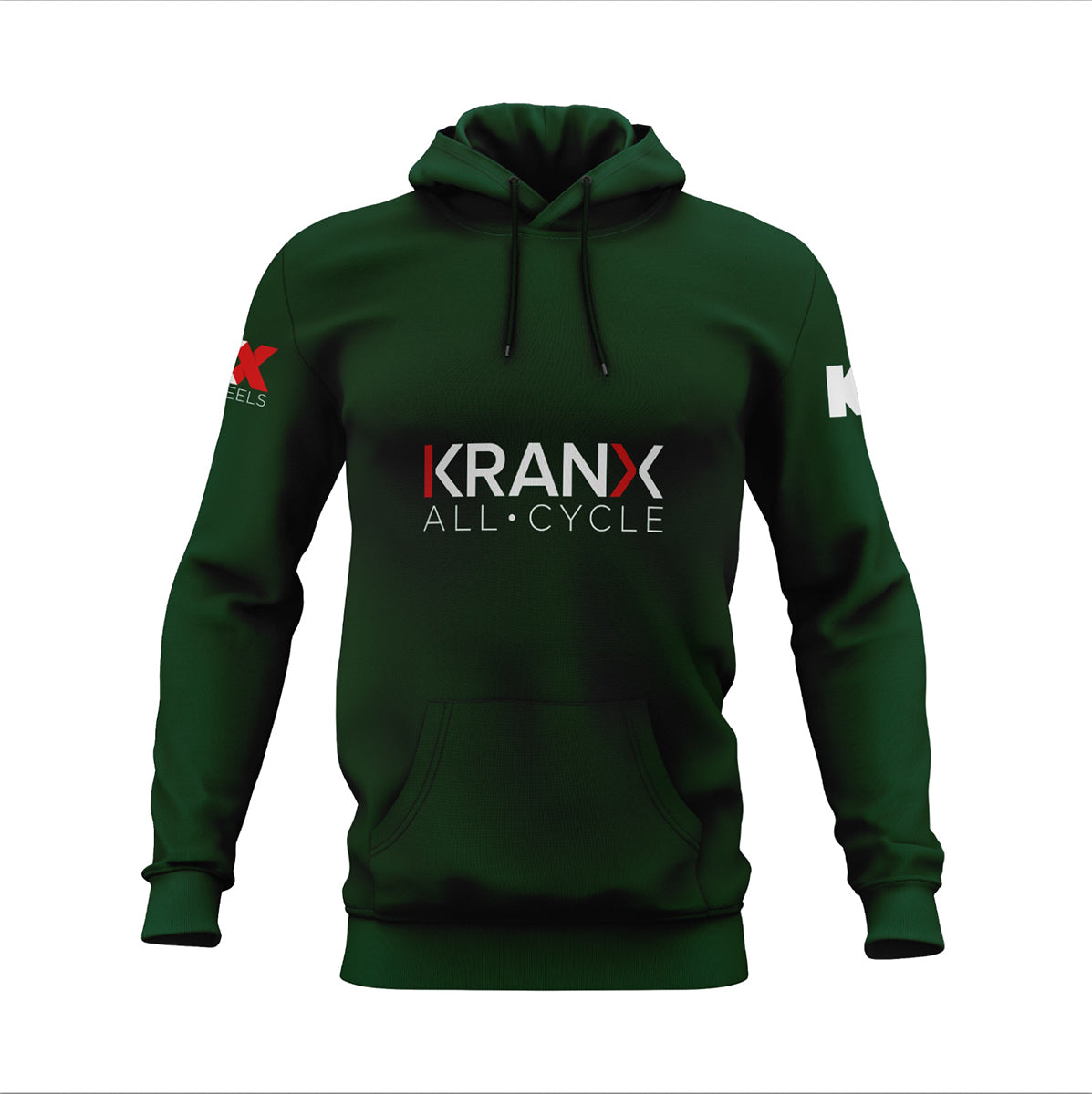 KranX Branded Gents Hoodie in Forest Green