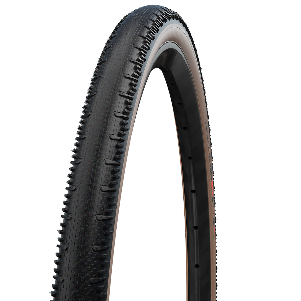 Schwalbe G-One RS Pro Super Race Evo V-Guard TLR Gravel Tyre in Black/Trans (Folding)