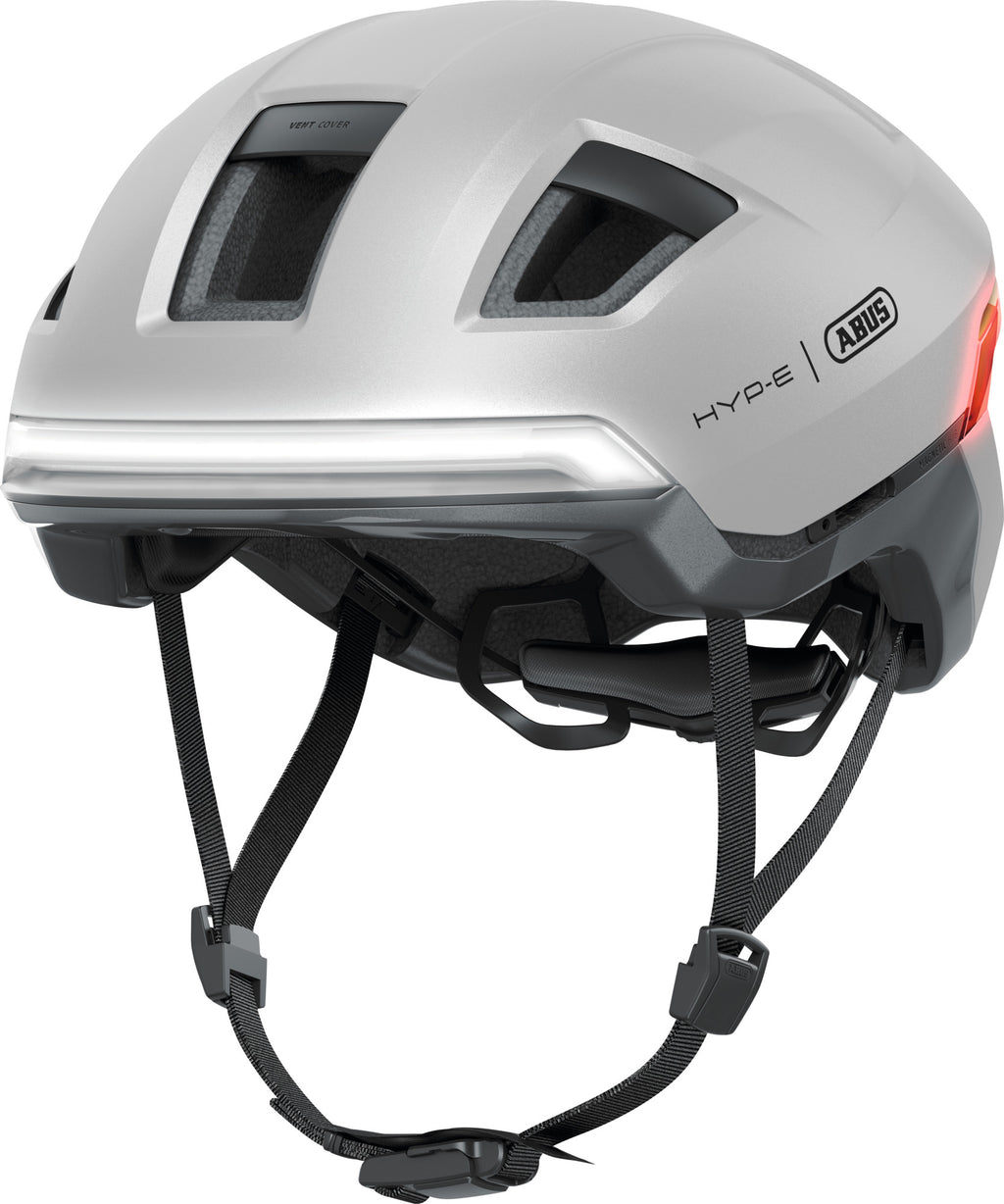 ABUS HYP-E Urban Commuting Helmet in Gleam Silver (Pre-Order - Due Summer '25)