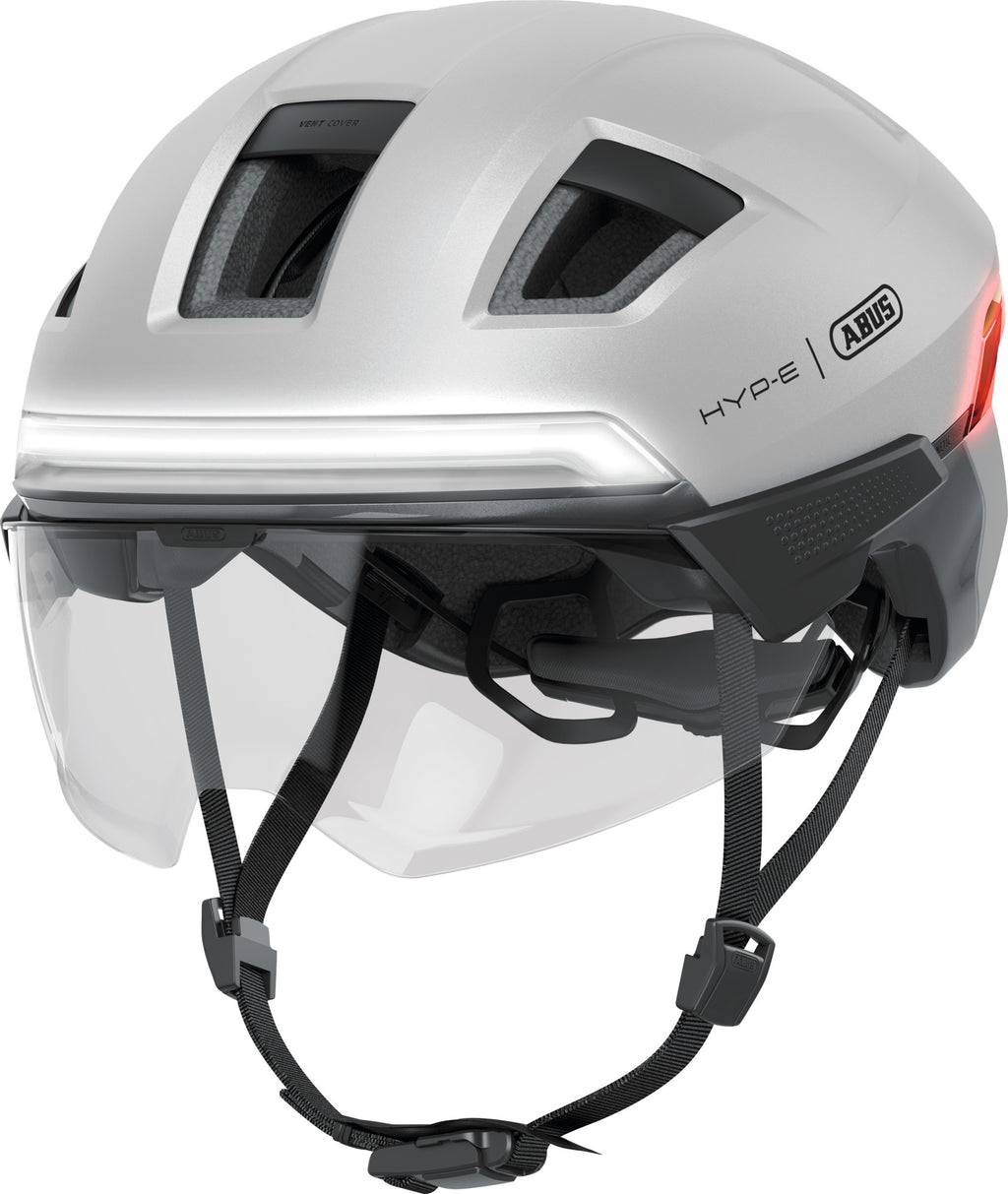 ABUS HYP-E ACE Urban Commuting Helmet in Gleam Silver (Pre-Order - Due Summer '25)