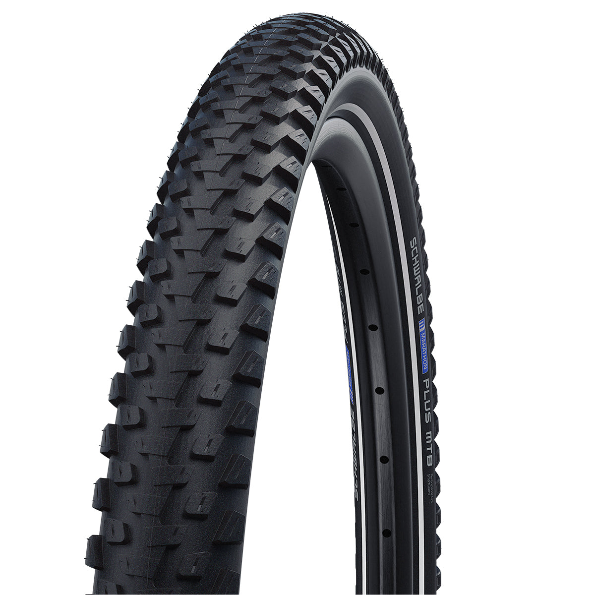 Schwalbe Marathon Plus MTB SmartGuard Tyre in Black/Reflex