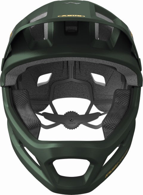 ABUS YouDrop FF Kids Full Face MTB Helmet in Moss Green (48-55cm)