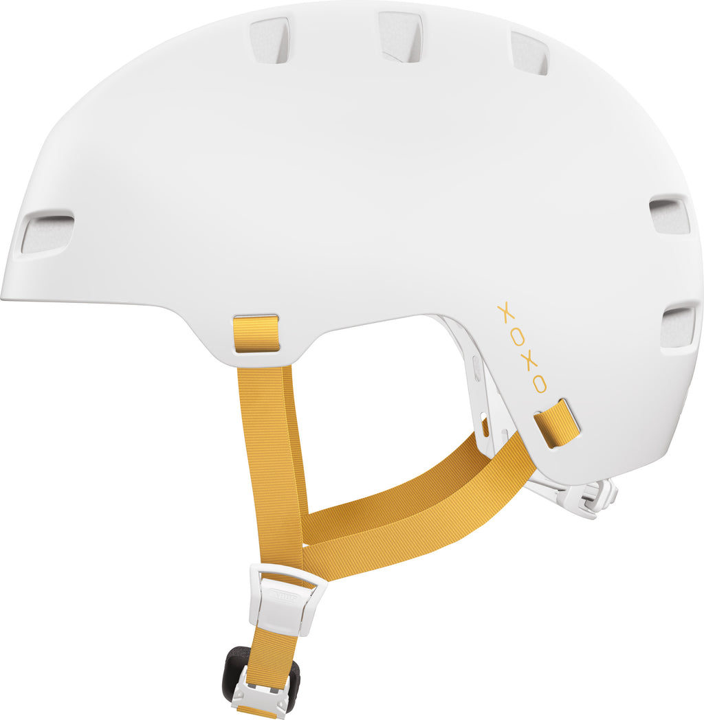 ABUS XOXO Urban Skater-Look Helmet in Polar White (Due April)