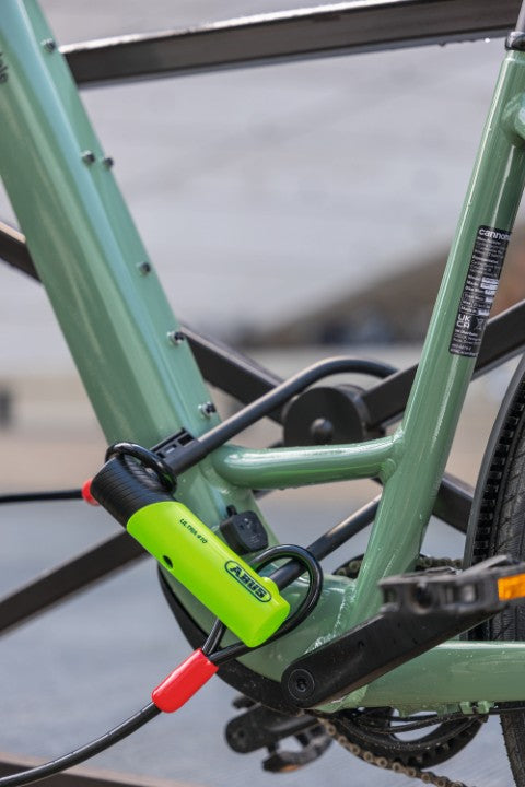 ABUS Ultra Mini Ultimate 410 U-Shackle Lock 180mm + 10/120 Cobra Cable (Silver Sold Secure)