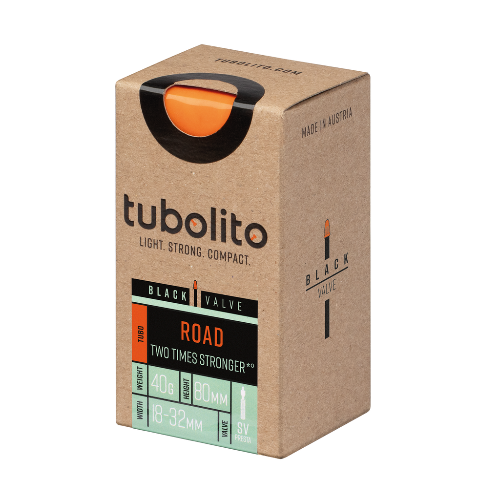 Tubolito Tubo 700C Road 80mm Presta Valve in Black (700 x 18-32mm)