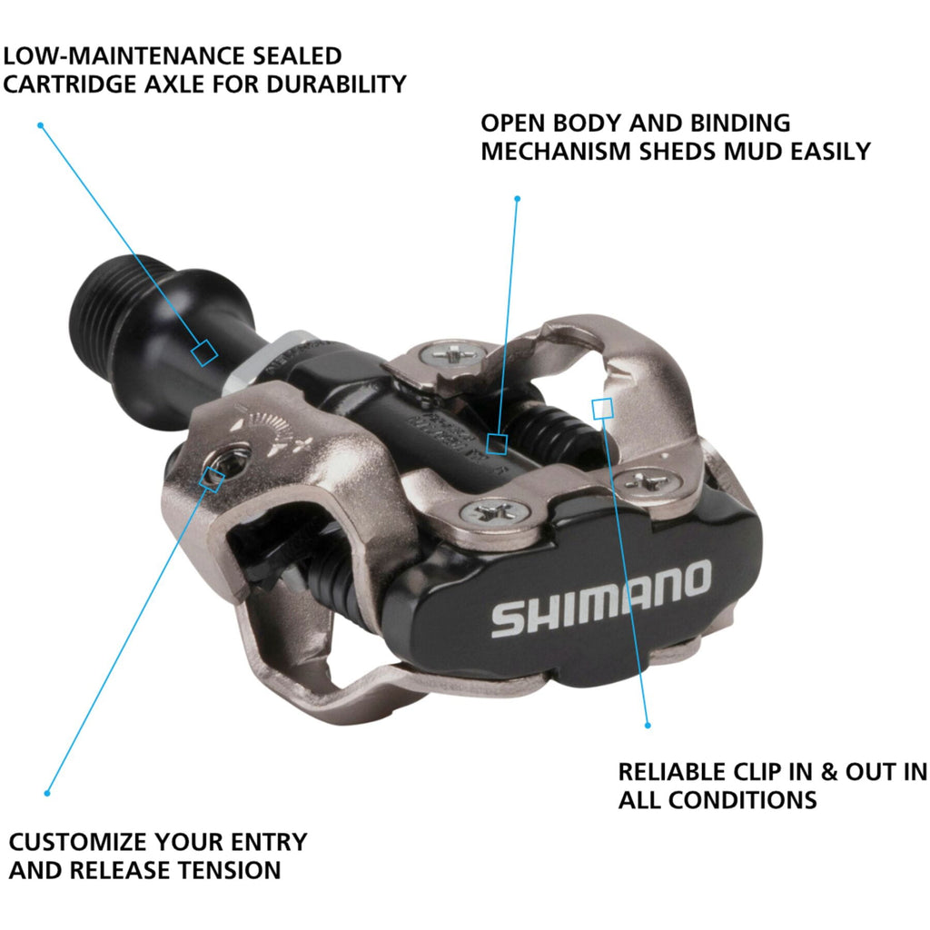 PD-M540 MTB SPD pedals - two sided mechanism, black