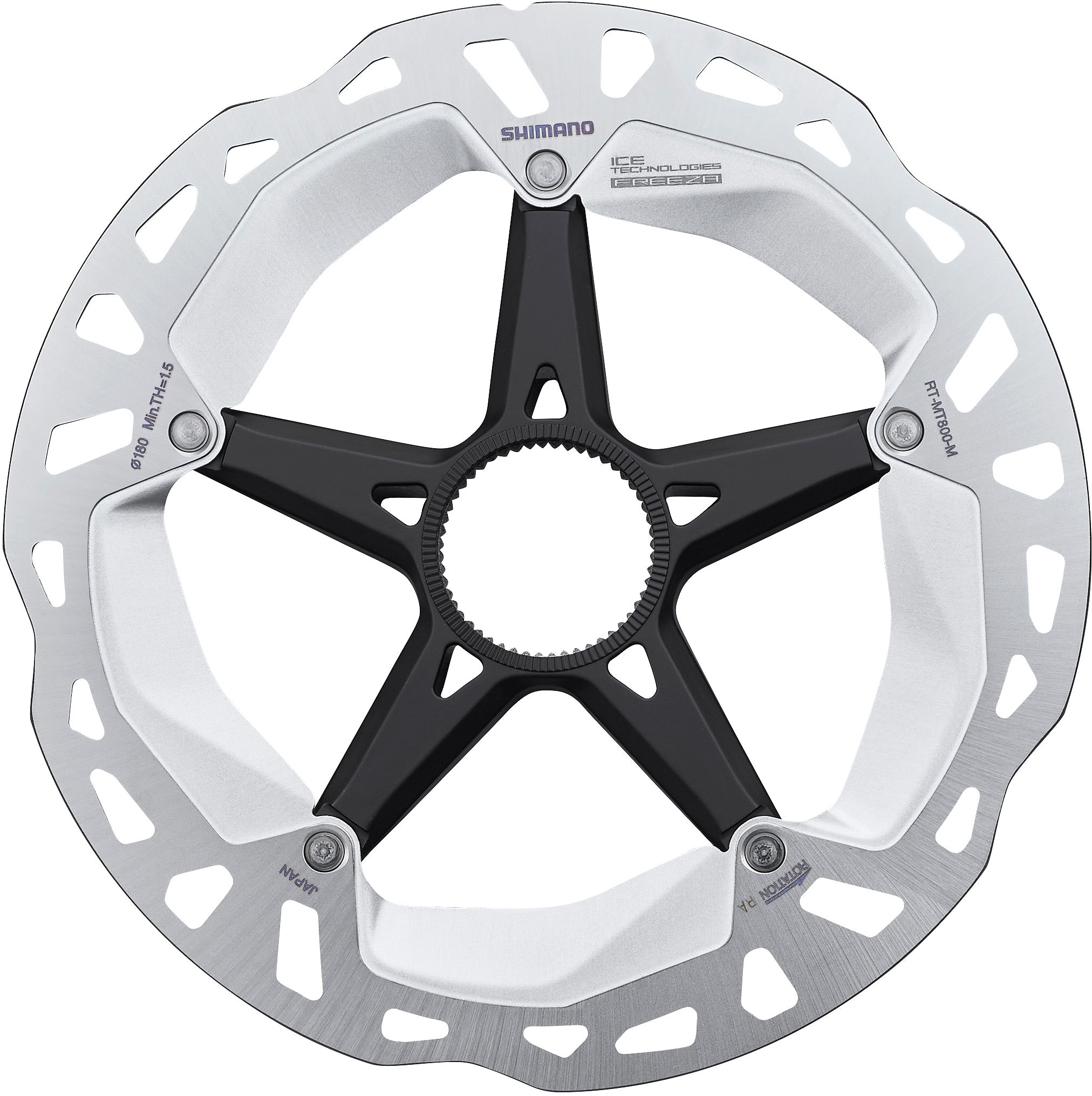 Rt-mt800 Steps Rotor With Lockring And Magnet, Ice Tech Freeza, 180 Mm Shimano Steps