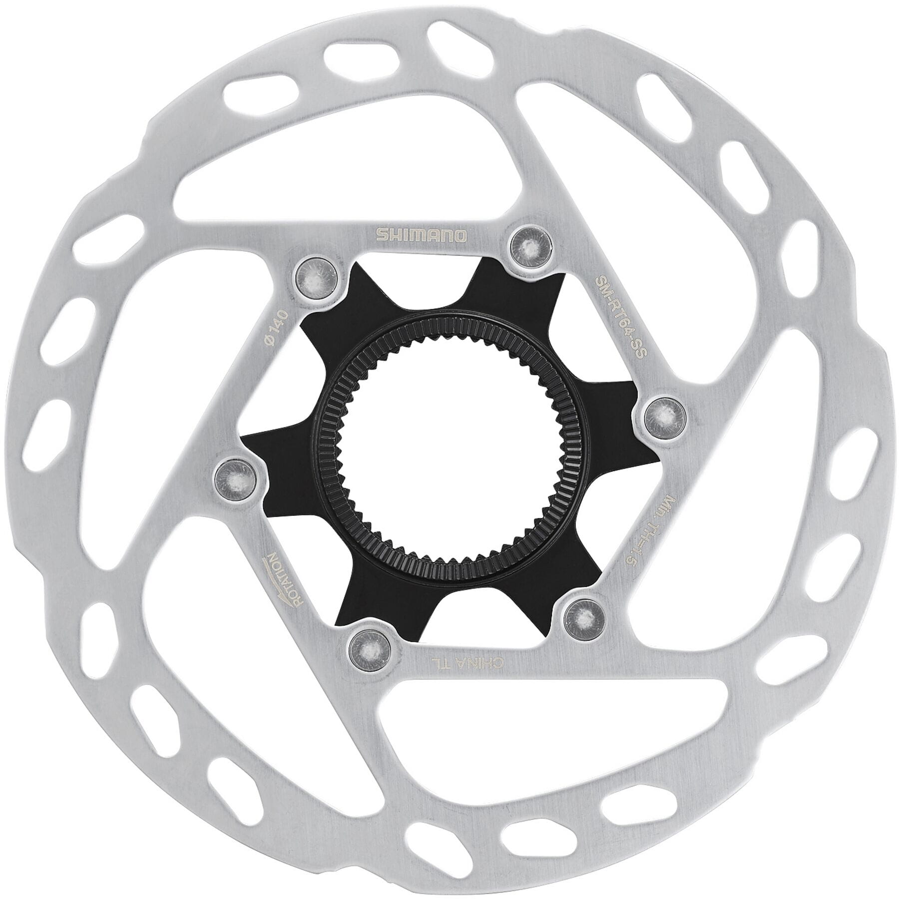 Sm-rt64 Deore Rotor, With Internal Lockring, 160 Mm Rotor Shimano Slx