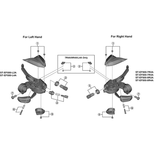 ST-EF500-7R2A Upper cover and fixing screws