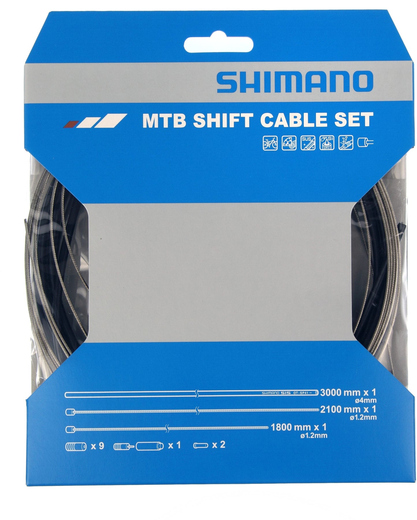 Mtb Gear Cable Set, Stainless Steel Inner Wire, Black Shimano Spares