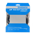 Road Gear Cable Set, Stainless Steel Inner Wire, Black Shimano Spares