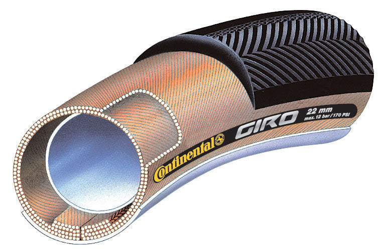 Continental Giro Tubular in Black/Skin