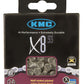 KMC X-8 - 8 Speed Silver/Grey Chain - Boxed