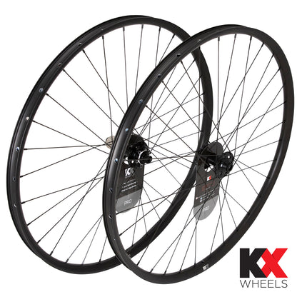 KX Pro 29" MTB Disc Tubeless Thru Axle Wheels in Black