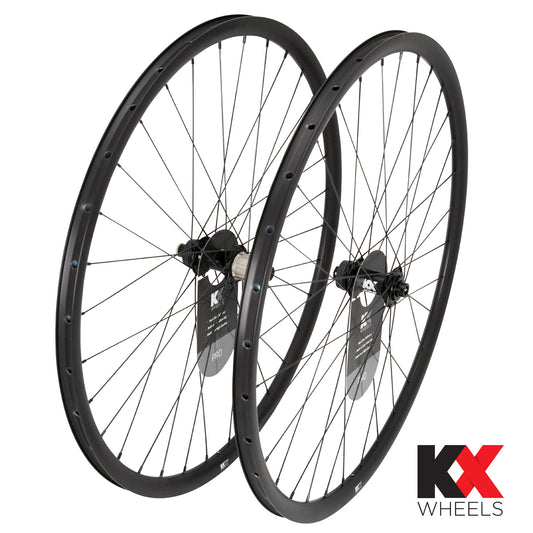 KX Pro Road Disc Tubeless Thru Axle Wheels in Black